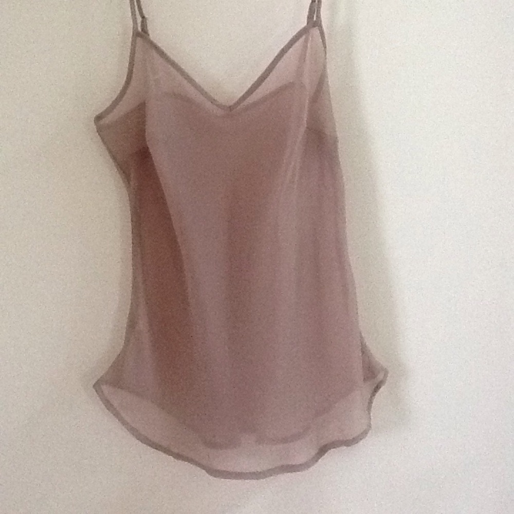 Tan sheer top