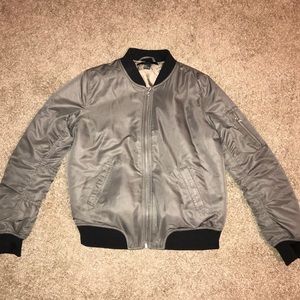 Grey Bomber Jacket