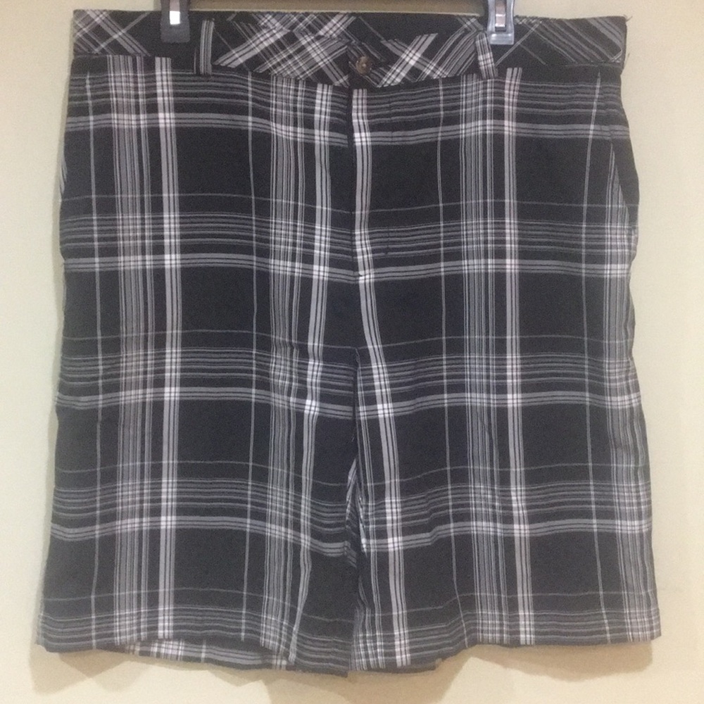 Ping black and white plaid shorts 36