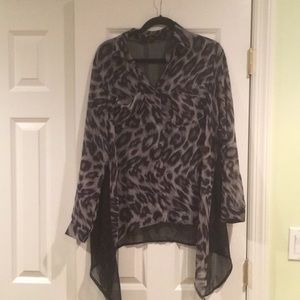 LF Oversized Leopard Blouse