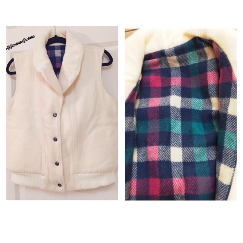 🛍GONE-GIFTED🛍 Cream Wool Vest - Picture 1 of 4