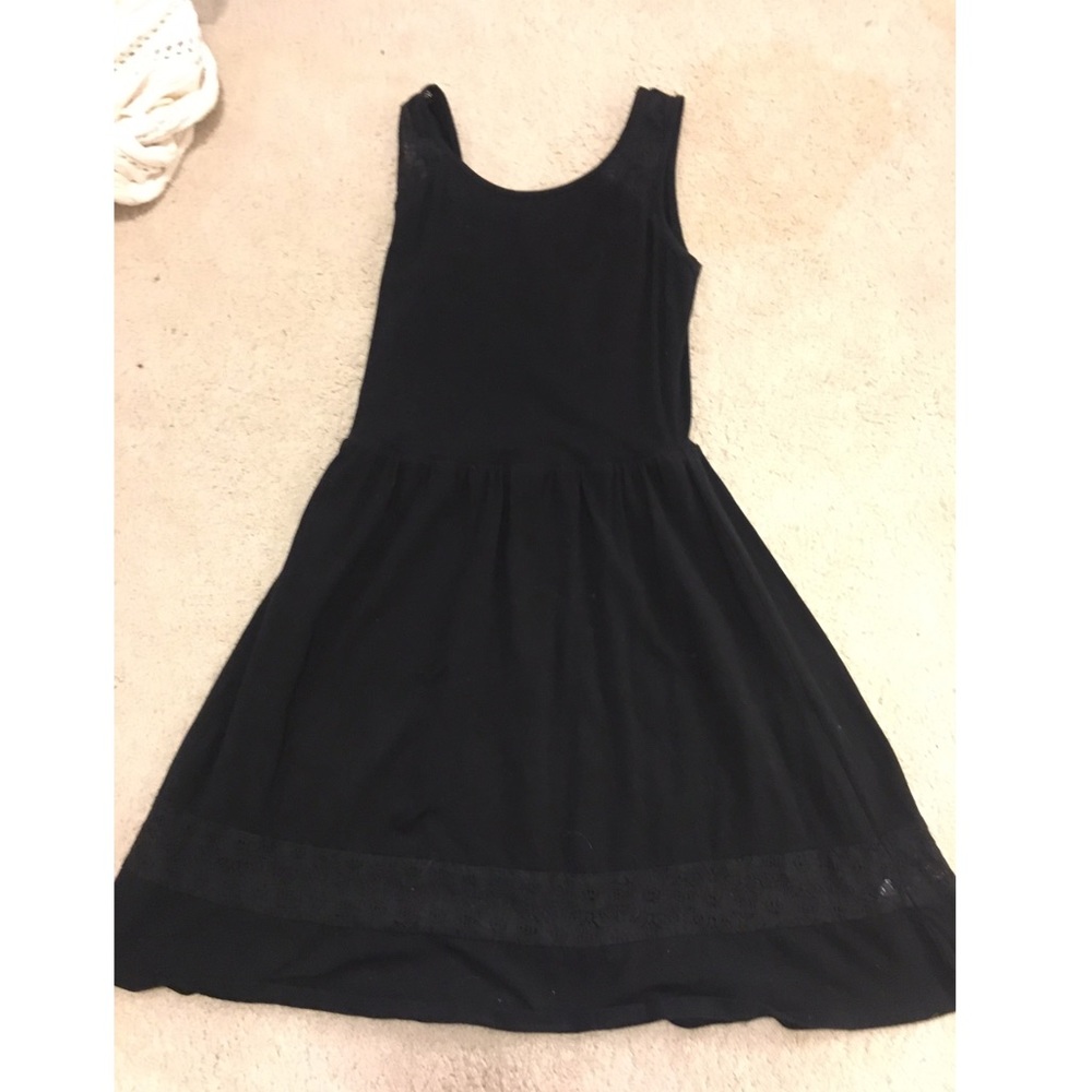 Simple Black Dress with Lace Details