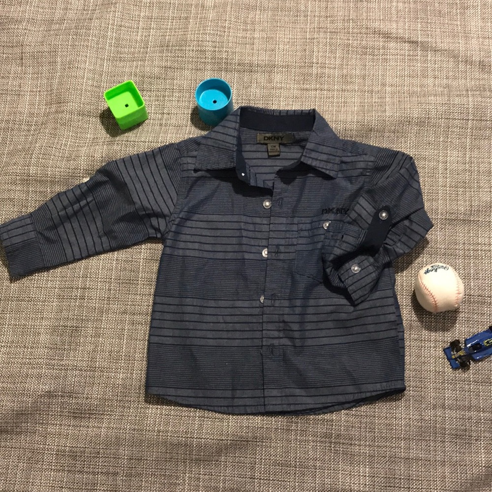 DKNY Baby Boys Button Collar Shirt