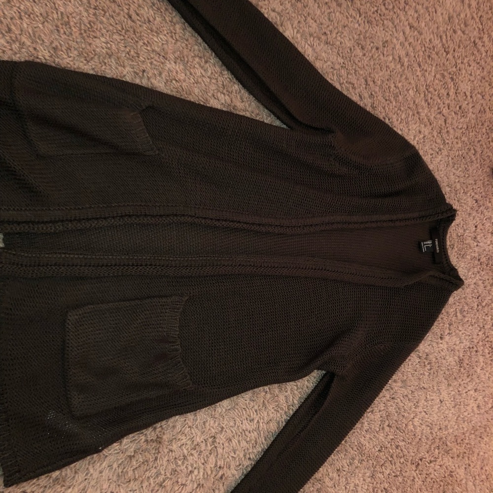 Green forever 21 cardigan