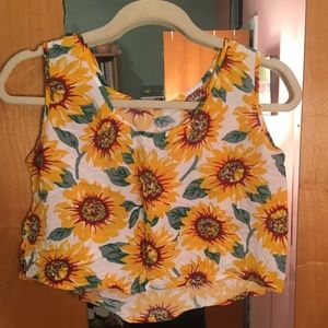 American Apparel Sunflower Crop Top