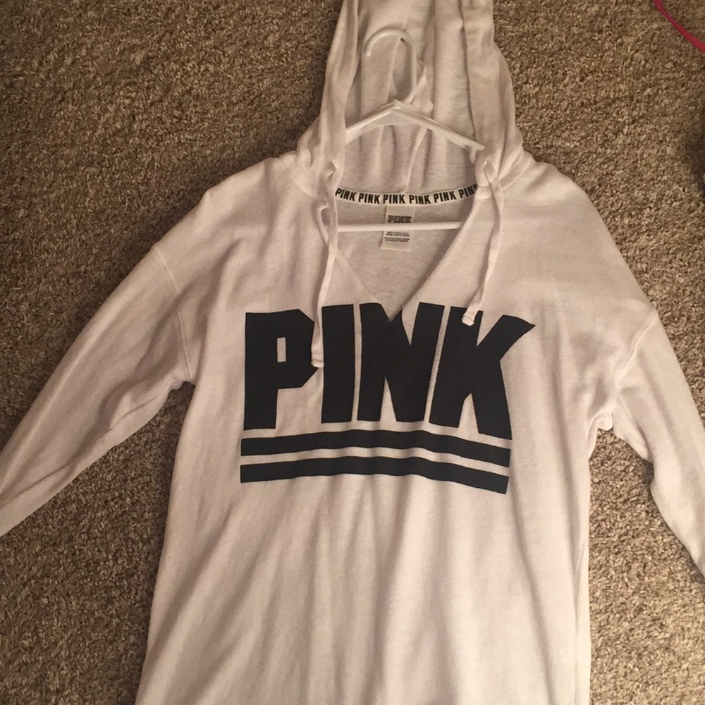 PINK pullover w hood