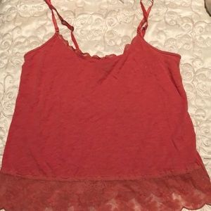 Coral spaghetti strap shirt