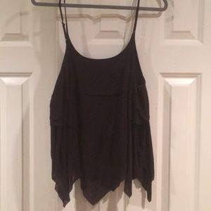 Free People Black Flowy Tank