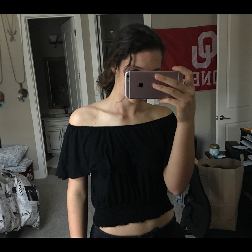 black off shoulder top