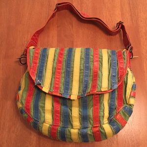 Multicolored big buddha purse