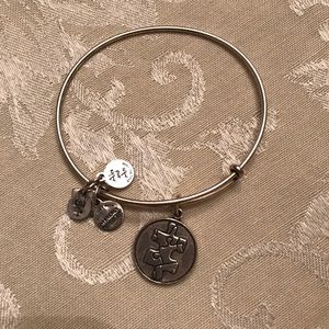 Alex and Ani silver puzzle piece bracelet bangle