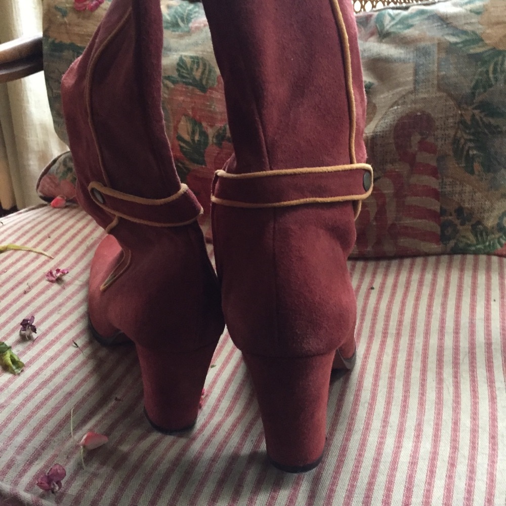 Red/Rust Suede Boots - image 4