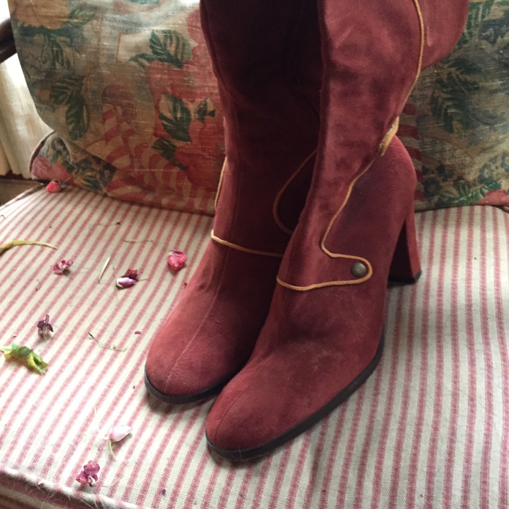 Red/Rust Suede Boots - image 2