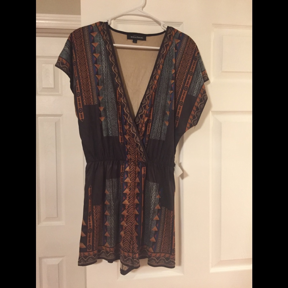 Brand new with tags brown suede romper