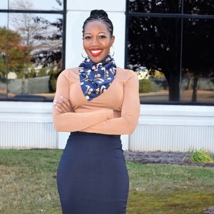 Banana Republic Large Square Silk Scarf - Navy