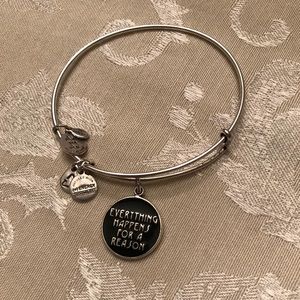 Alex and Ani silver quote bracelet bangle