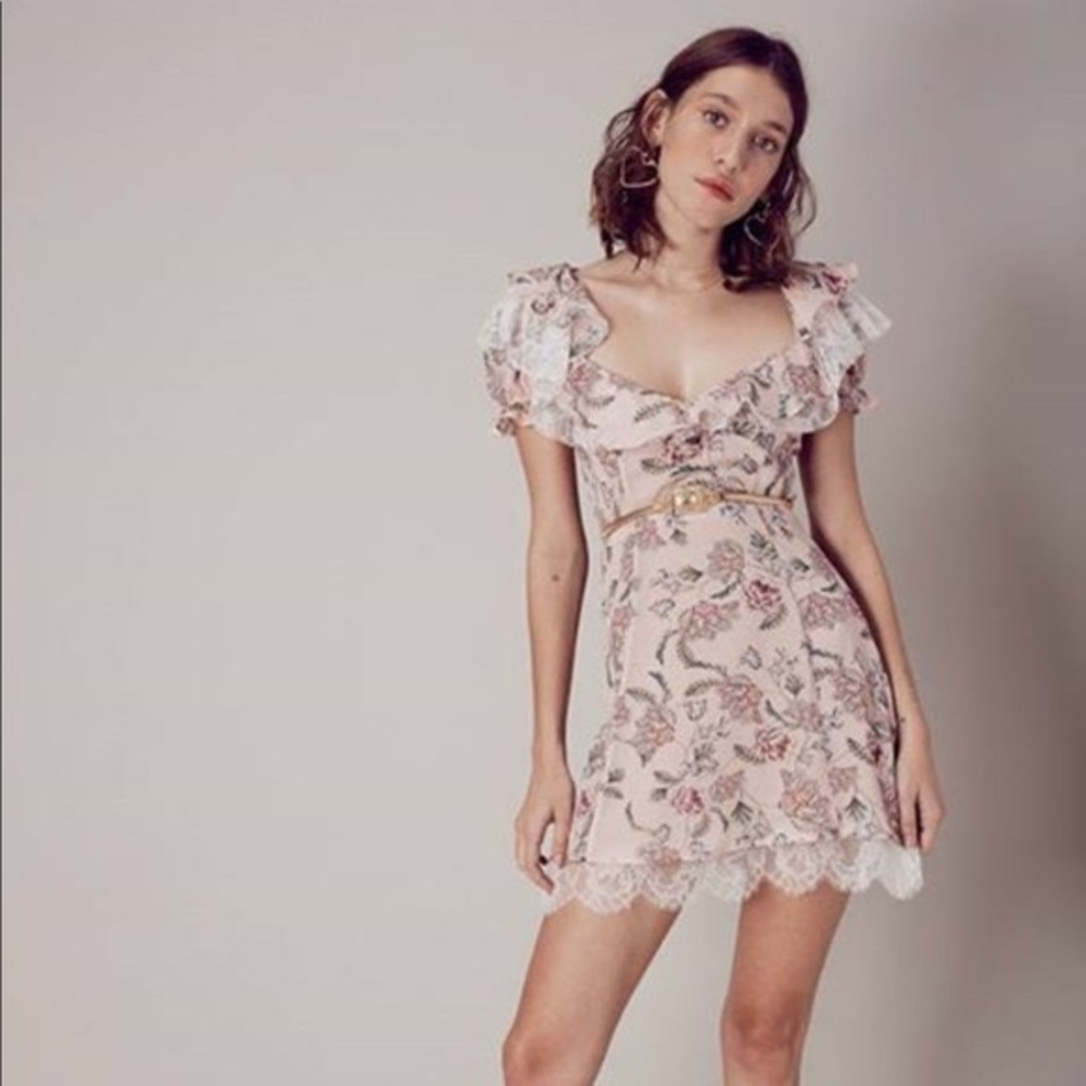 For Love and Lemons Bee Balm Mini Dress