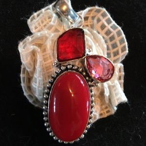 ✨NIB .925 solid silver Red Botswana agate ✨