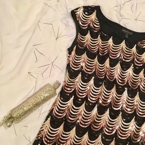 Scalloped New Years Gatsby 1920s Sequin Dress