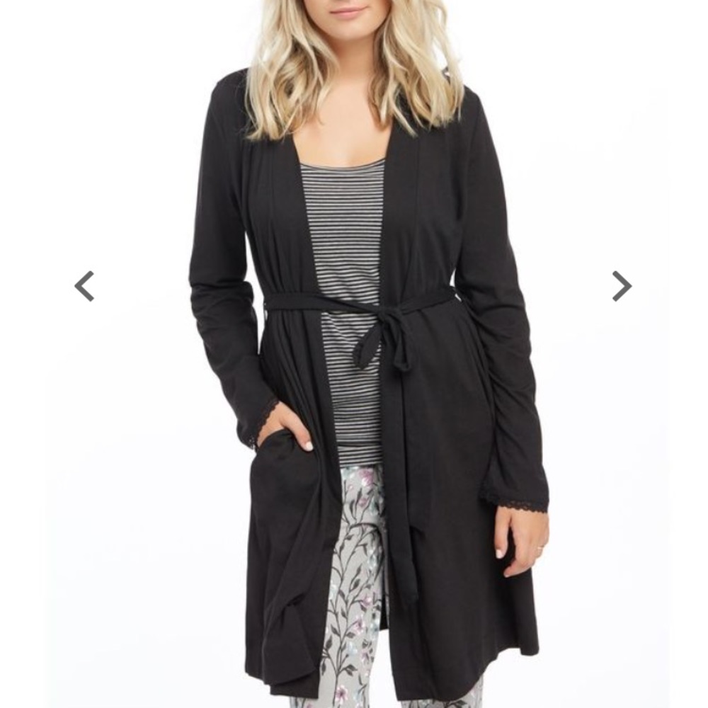 Motherhood Maternity Black Robe
