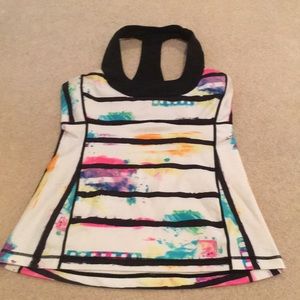 Luluemon multicolored tank with built in bra