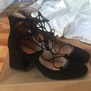 Beautiful suede lace up Zara shoes