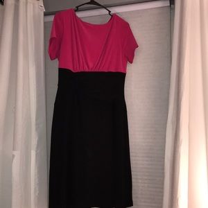 Pink and Black Formal Dress