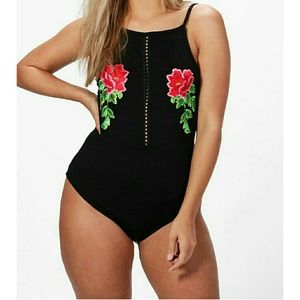 Bodysuit - brand new Black/floral