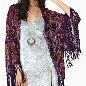 Velvet Fringe Kimono
