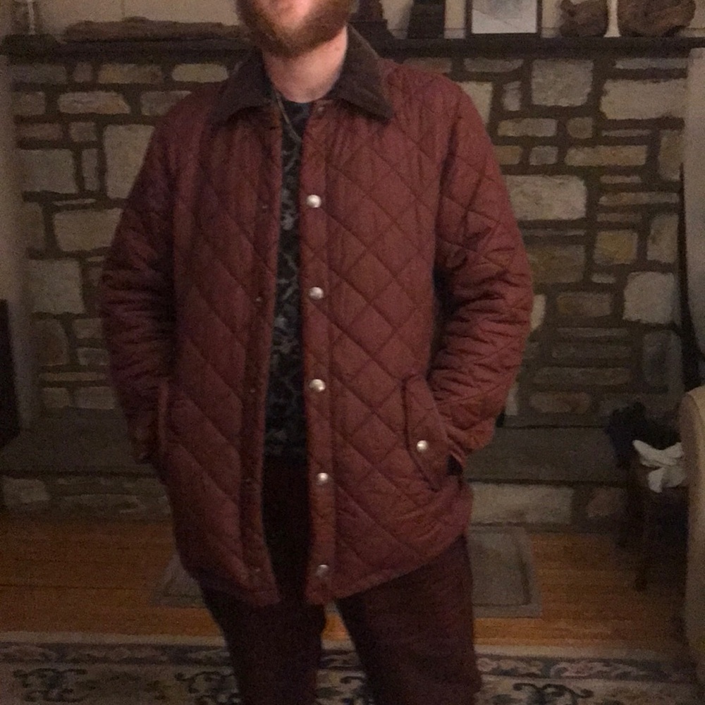 Authentic Coach stitch fix puffer pea coat maroon