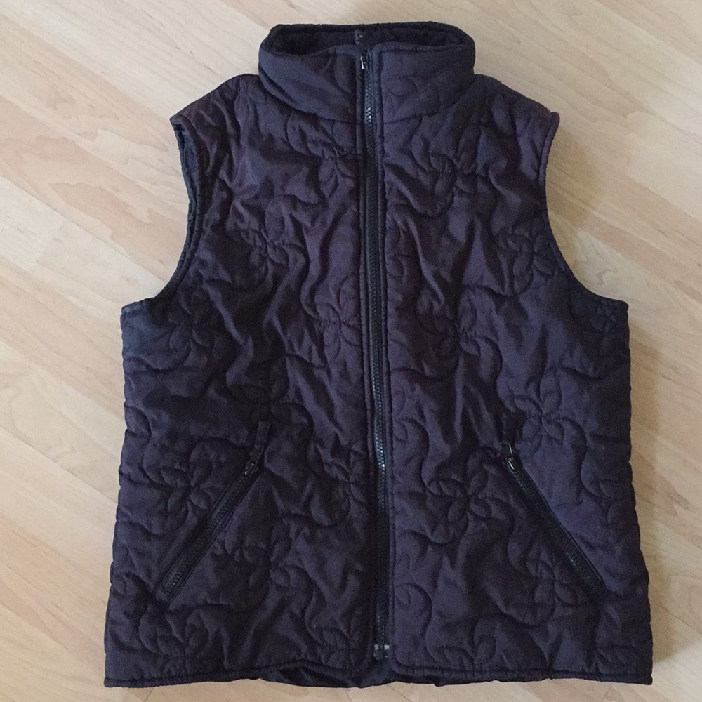 Hanna Andersson Black Zip Front puffer vest Small