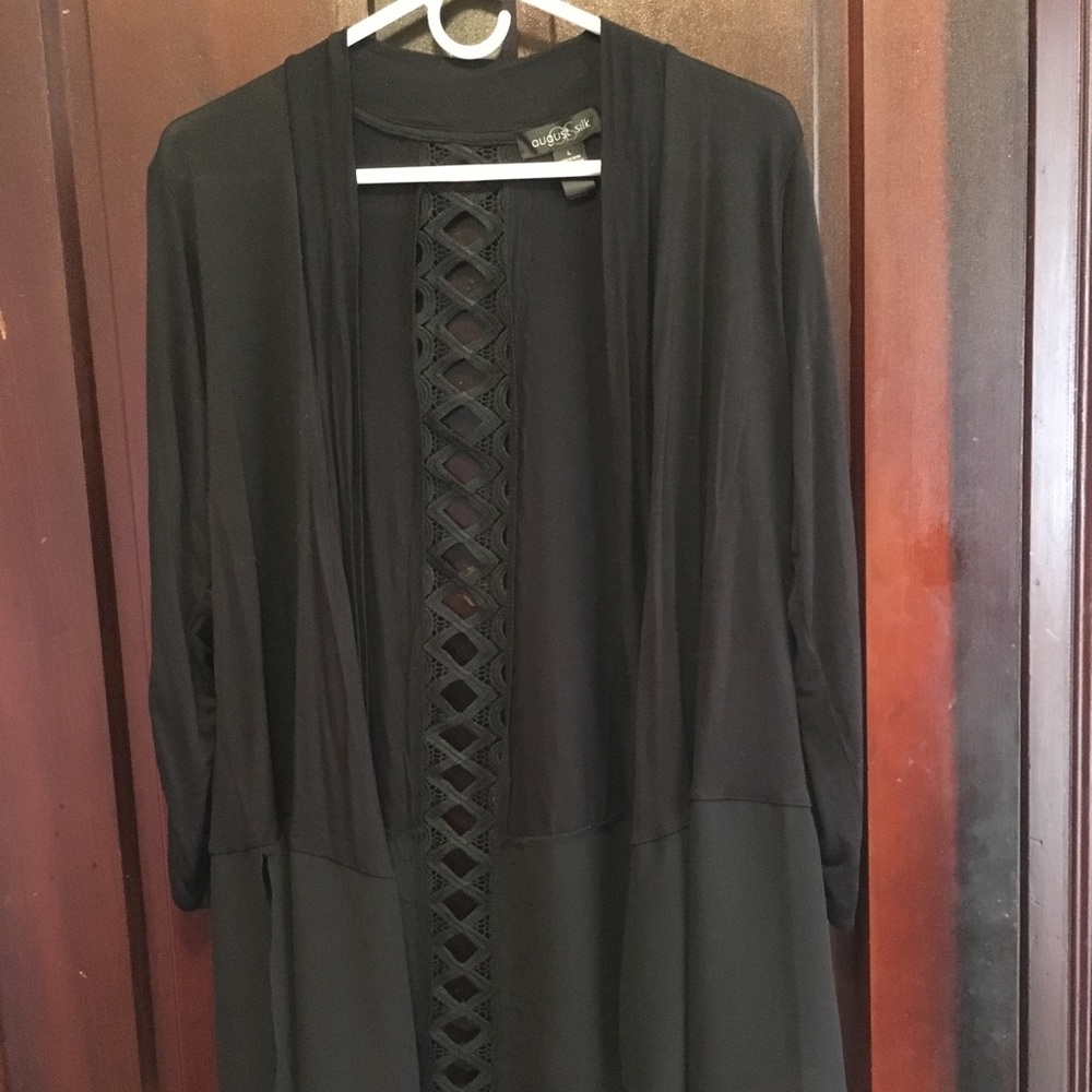 Silky black cardigan