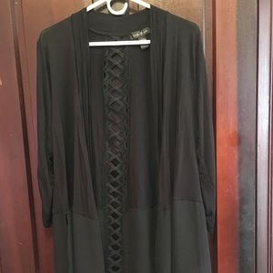 Silky black cardigan