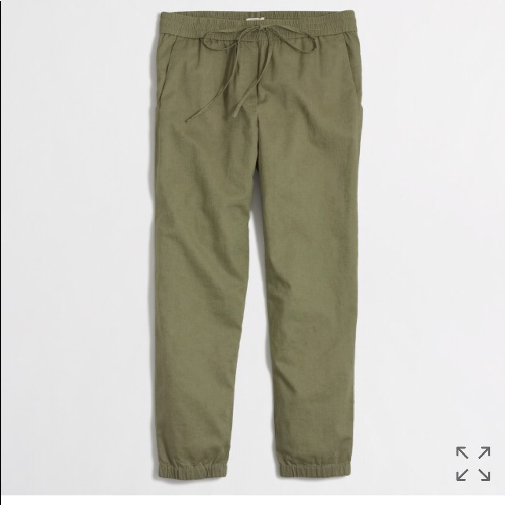 J. Crew XS linen cotton blend drawstring joggers