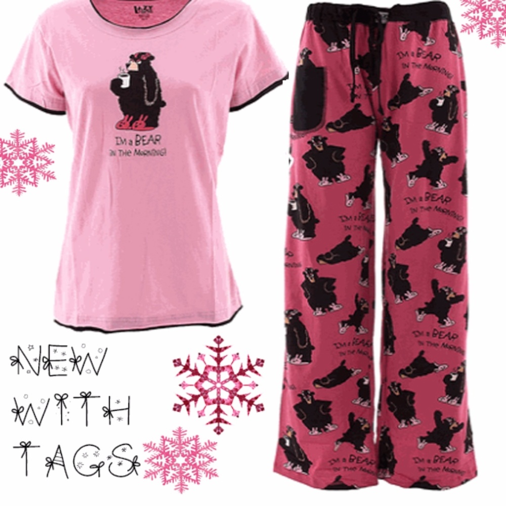 Lazy One I'm A Bear In The Morning Pajama Set
