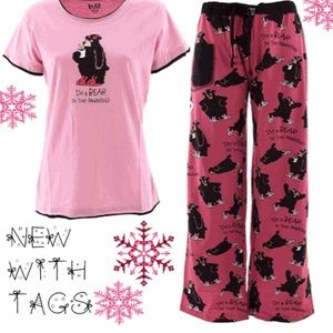 Lazy One I'm A Bear In The Morning Pajama Set
