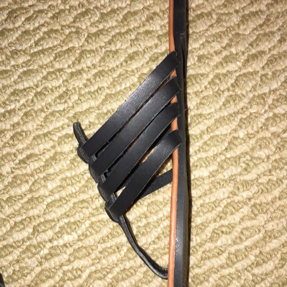 black strappy braided wetseal sandals - Picture 2 of 3