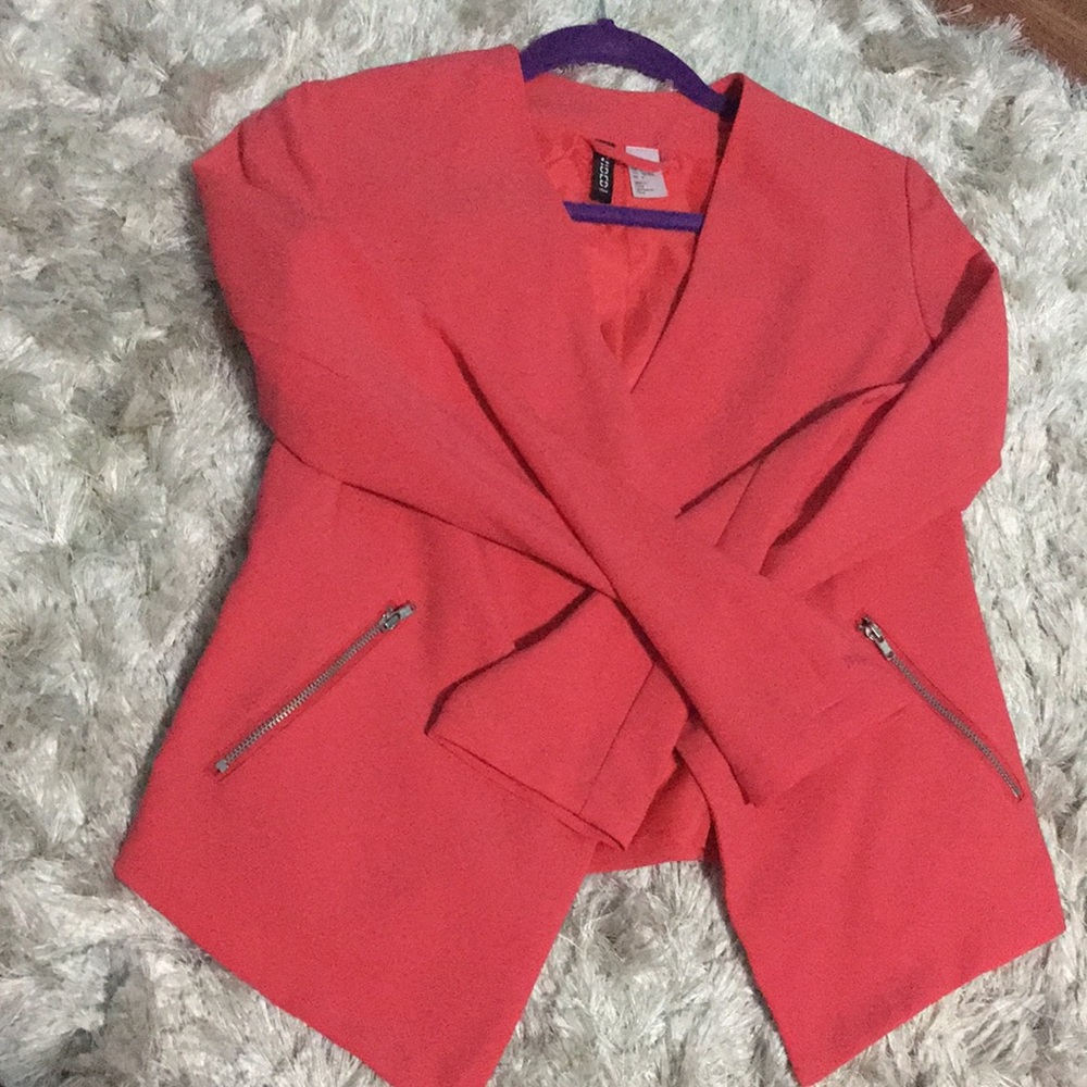 Charcoal pink blouse/jacket