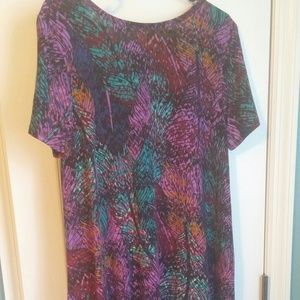 NWOT LuLaRoe Carly with feathers