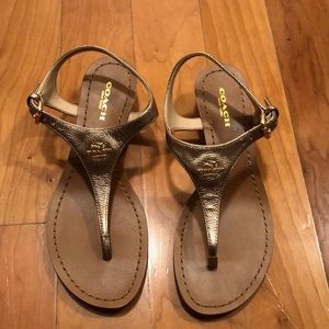 Coach bronze sandals