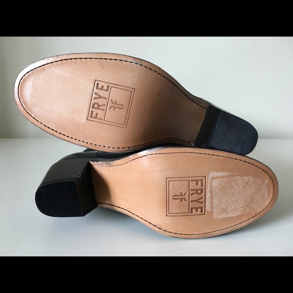 FRYE Jane Leather Tall Riding Western Moto Boots 6 - Picture 7 of 9