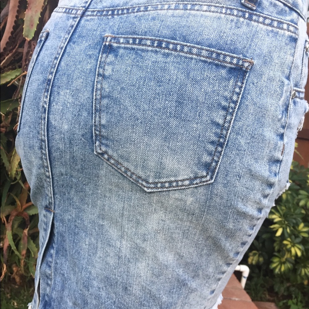 Tinseltown Denim Couture Skirt