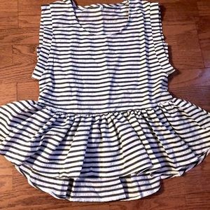 Black and white striped top