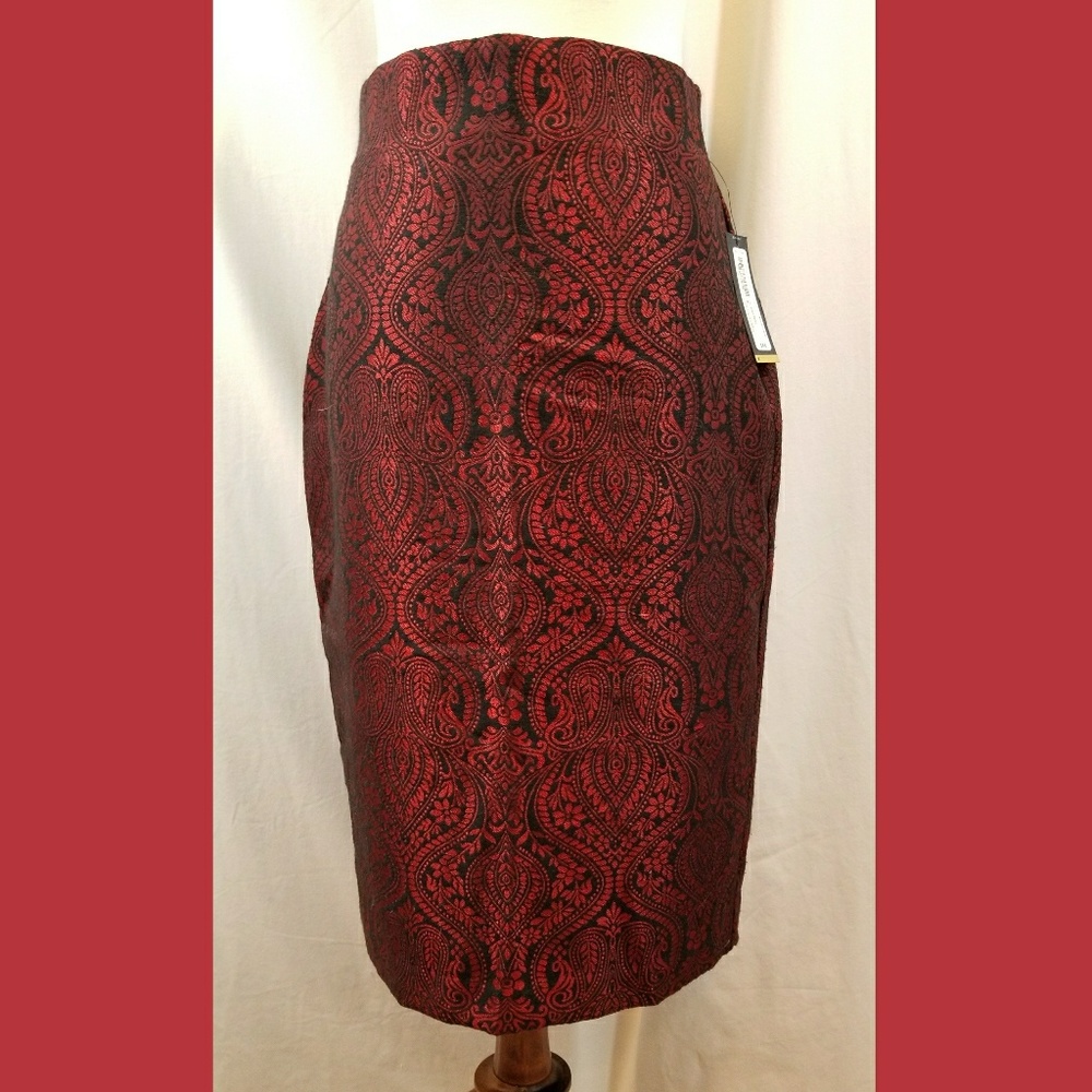 New Vibrant red jewel toned skirt