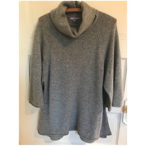 Calypso St. Barth Turtleneck Grey Cashmere Sweater