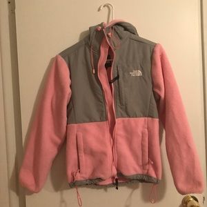North Face fleece pink jacket