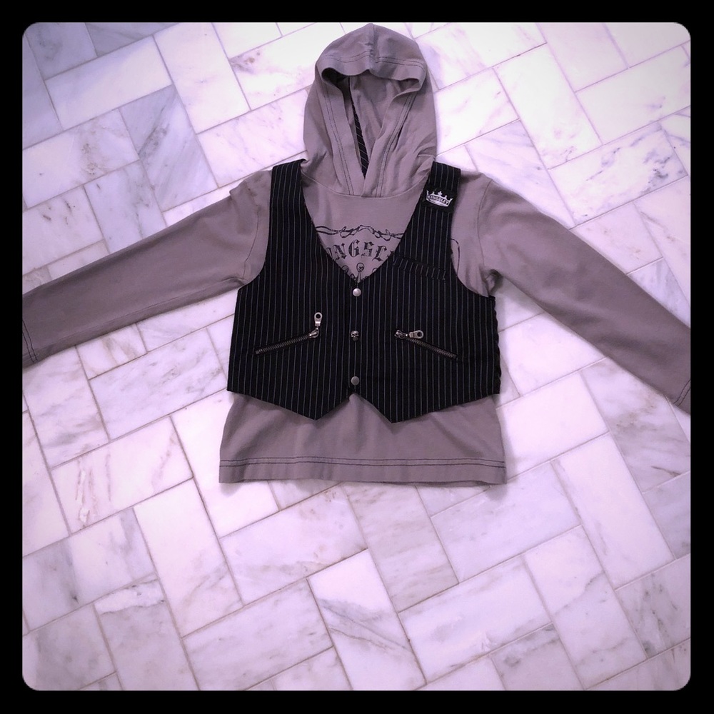 Kingsley boys hoodie with vest