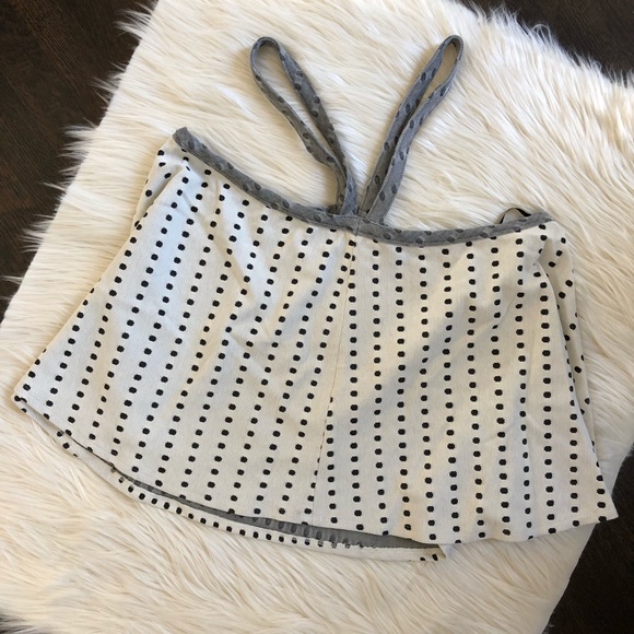 New ANTHROPOLOGIE Jemma Black Polka Dot Halter Top - Picture 7 of 8