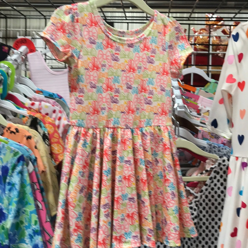 Cap sleeve whimsical bow dress