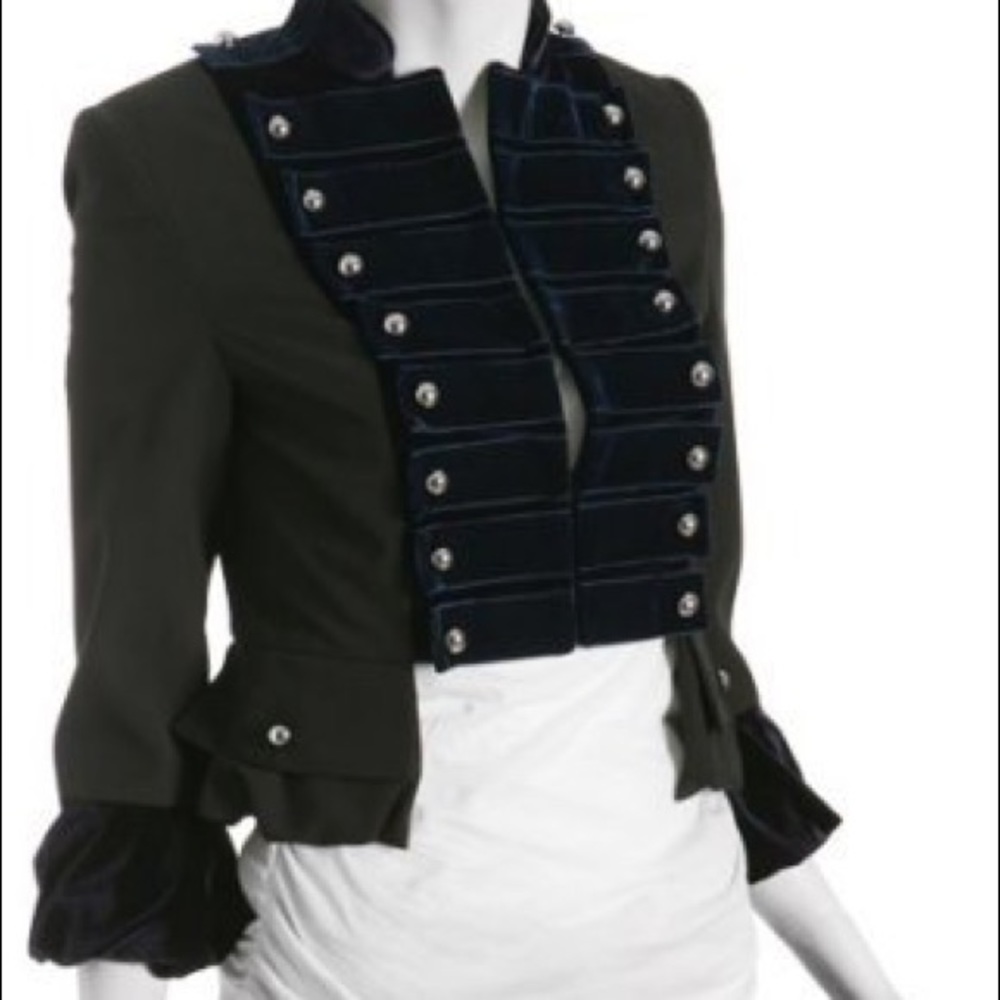 NWT Alvin Valley Black & Navy Military Jacket